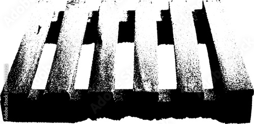 Industrial shipping pallet fragment with high contrast design for artistic texture