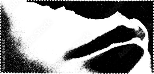 Abstract high contrast black and white design of a worn ticket punch pattern