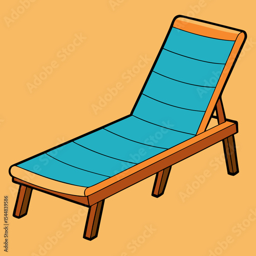 chaise longue on white background