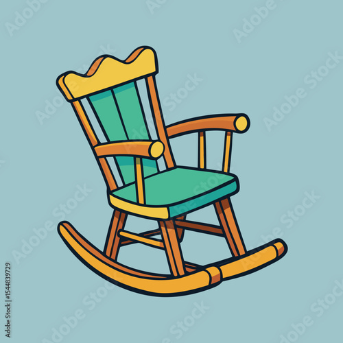 wooden rocking chair
