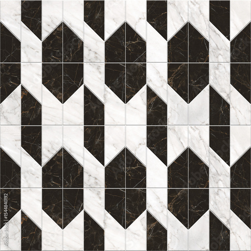 Modern seamless geometric pattern with natural textures: marble, wood, stone, cement, terrazzo. Ideal for interior design, wallpaper, packaging, textiles, tiles, and parquet flooring.