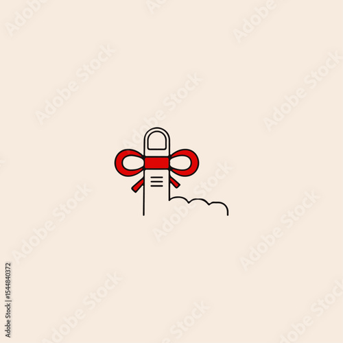 Reminder finger sign icon flat vector design.