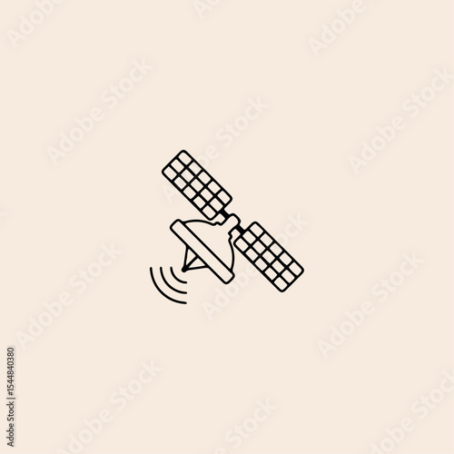 Satellite icon flat vector design.