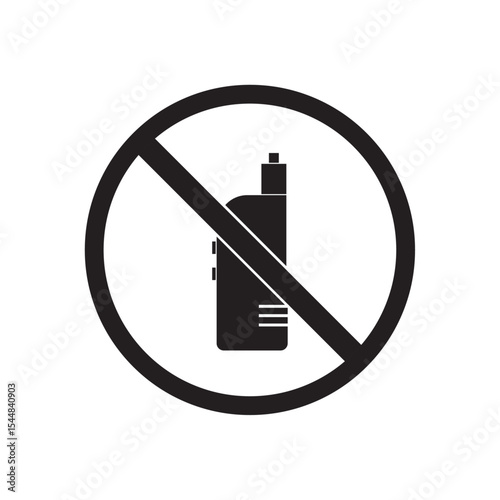 flat icon vector prohibition of electric vaporizer