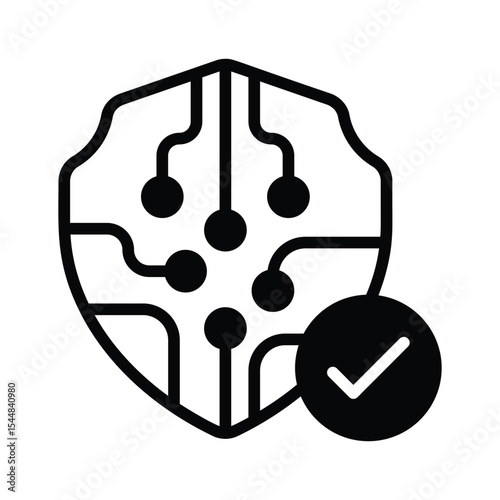Have a look at this premium glyph icon of digital security