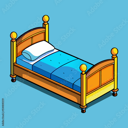 bed in the bedroom