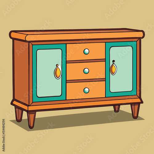 old wooden cabinet