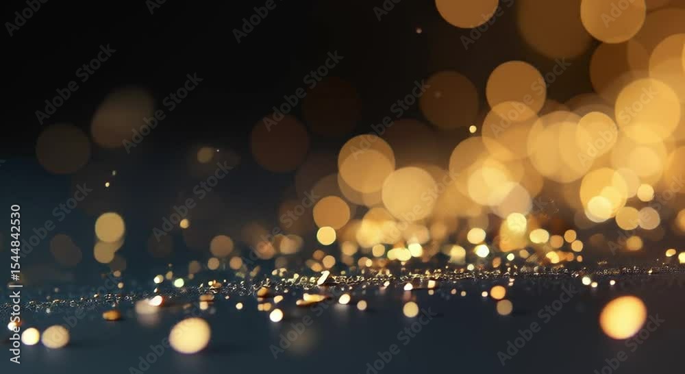 dark background gold bokeh lights scattered across creating beautiful mesmerizing effect