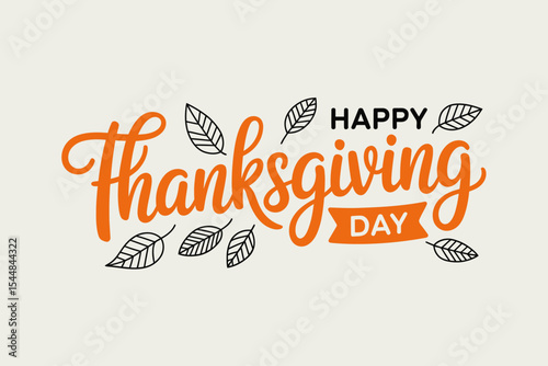Happy Thanksgiving Day Celebrate Gratitude with Autumn Leaves
