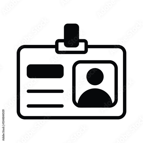 Download our premium glyph icon of id card