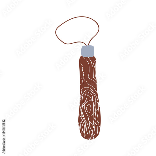 Pottery tools Illustration. Loop tool. Hand drawn vector illustration on white background.