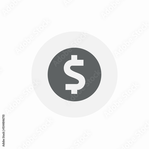 us dollar coin icon sign vector