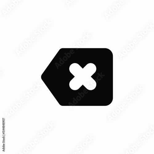 backspace delete icon sign vector