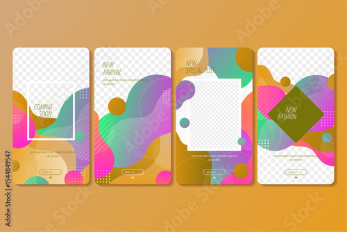Vibrant Abstract Shapes Customizable Social Media Templates