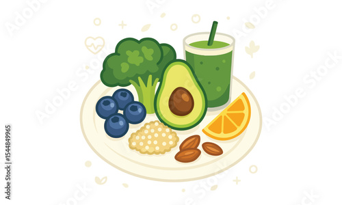 Fresh Salad Plate with Avocado and Carrot