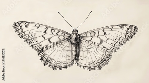 Detailed illustration of a butterfly