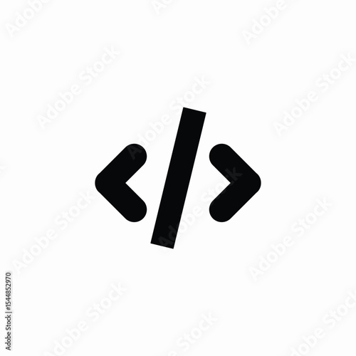 html coding icon sign vector