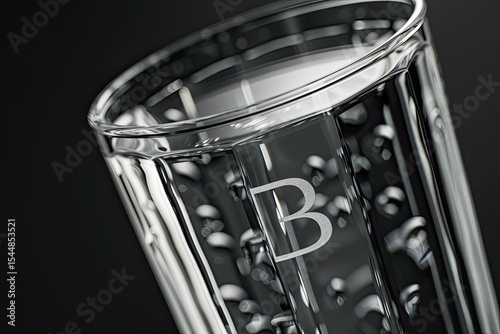 Ultra Hd Visual of a Glass That Has the Word B on it