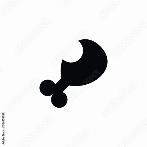 meat bite icon sign vector