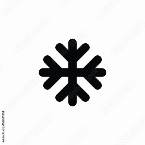 round snowflake icon sign vector