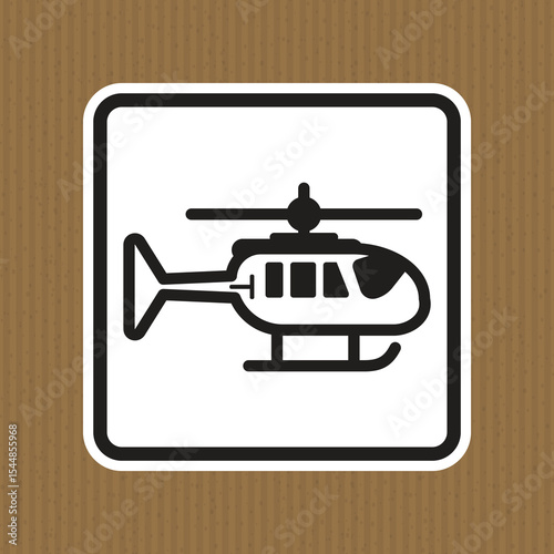 Helicopter Icon Illustration for Transportation, Travel, and Aviation Use