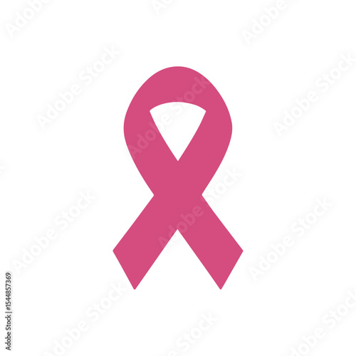Breast Cancer Awareness Ribbon Vector Design on White Background