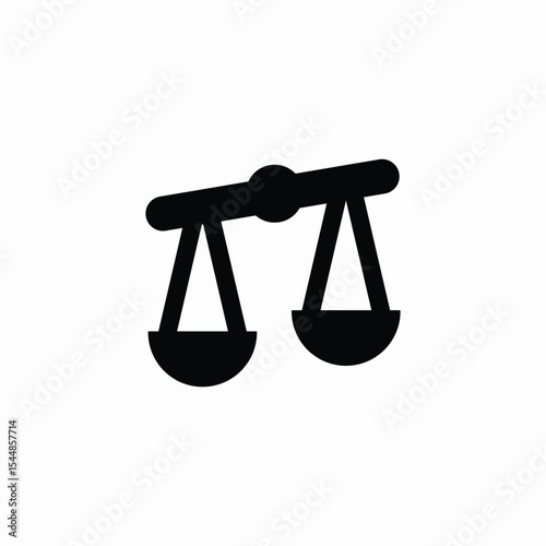 unbalanced scale icon sign vector
