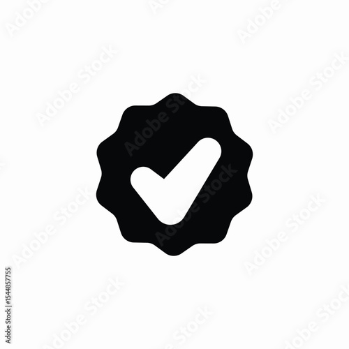 verified profile icon sign vector