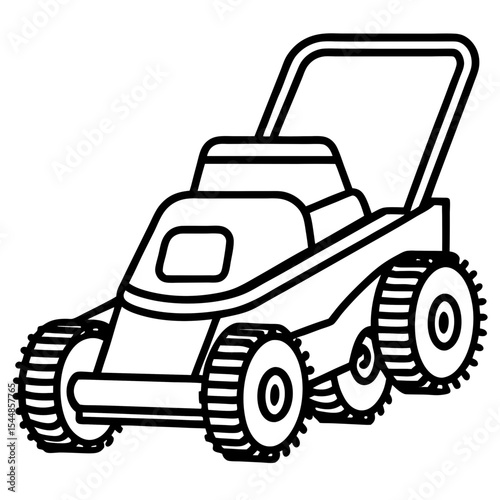 Fresh Cut Grass Tracks Line Art Vector 