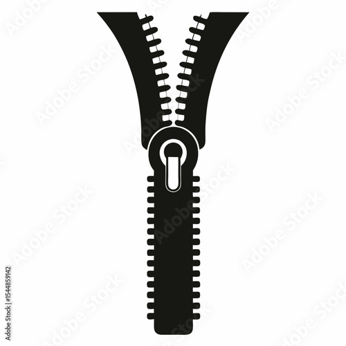 zipper isolated on white