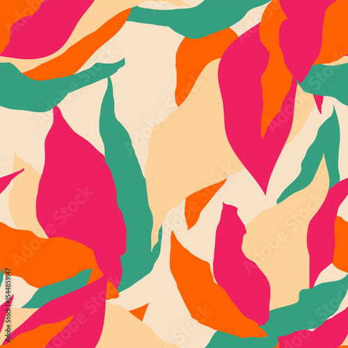 Exotic hand drawn flowers, seamless patterns with floral for fabric, textiles, clothing, wrapping paper, cover, banner, home decor, abstract backgrounds. Vector illustration.