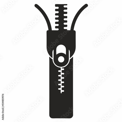 zipper isolated on white background