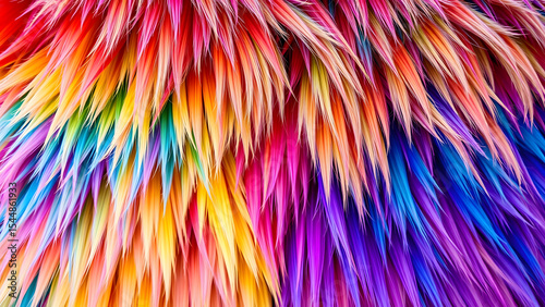 Colorful fur background with detailed surface elements, ideal for backgrounds in digital artwork. Professional quality visual asset