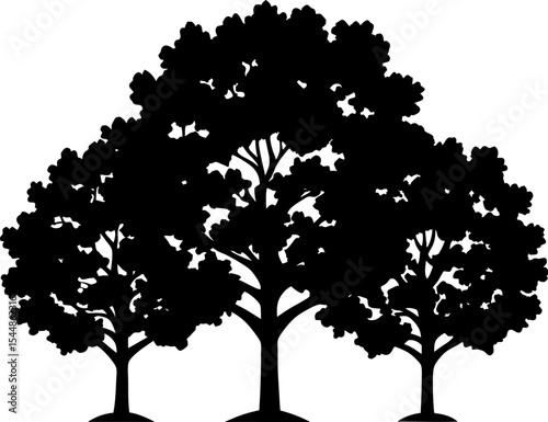 vector tree silhouette