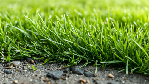 Detailed grass background with detailed surface elements, background asset for posters or flyers. Professional quality visual asset