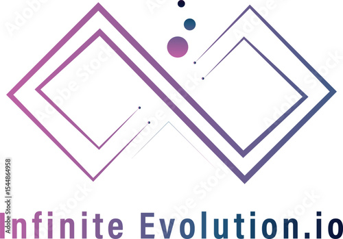 “Infinite Evolution.io: Code Beyond Boundaries”

It mirrors the dual-toned diamonds forming an infinity symbol—suggesting perpetual growth, innovation, and synergy. The trio of circles hints at stages