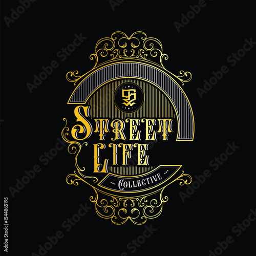 “Street Life Collective: Grit, Gold, and Grace”

It plays with the regal “SL” crest, the luxurious black-and-gold palette, and the spirit of community beneath the ornate design.
