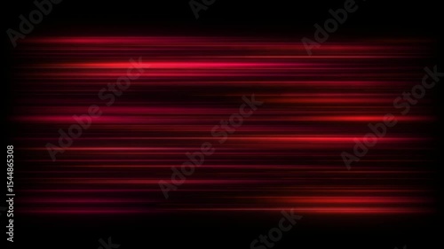 Hot air flow from conditioner effect. air light effect with red rays. Warm wind waves hot air blowing effect. Abstract directional optical fiber neon lines on black Background. Heat from the heater