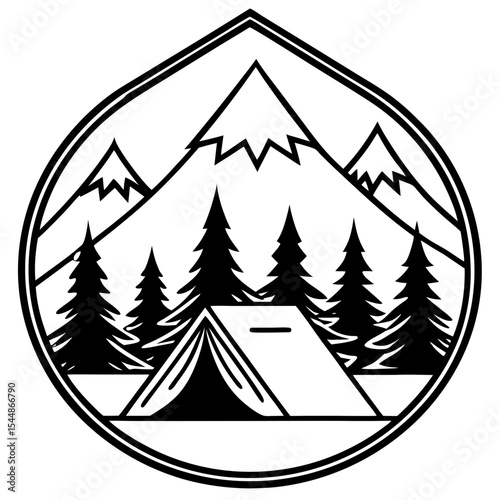 Retro Ridge Adventure Vector