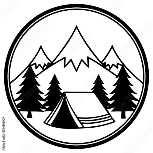 Retro Ridge Adventure Vector