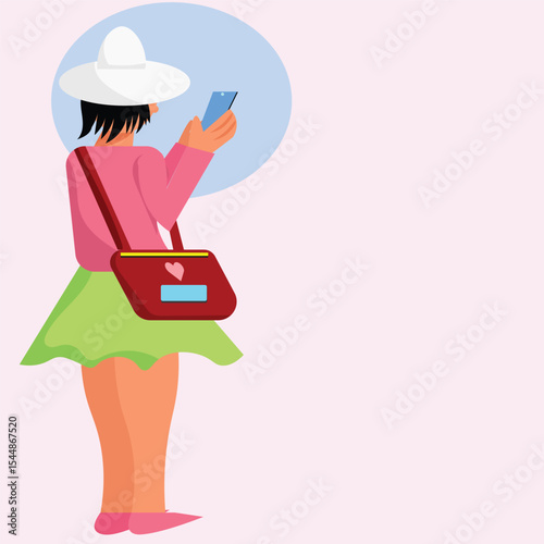 woman taking picture vector design clean and unique latest illustration