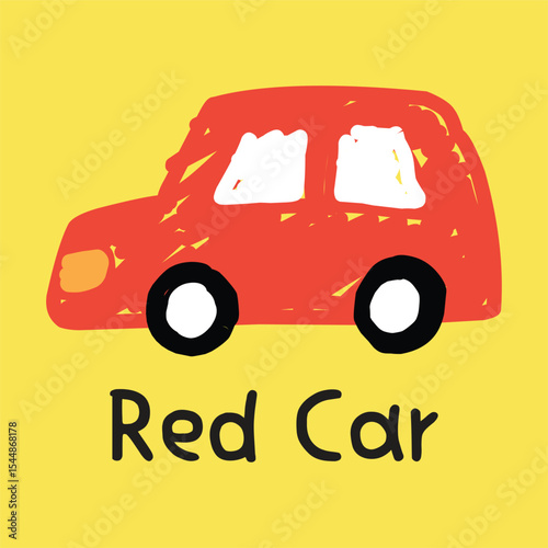 red car doodle vector set.eps