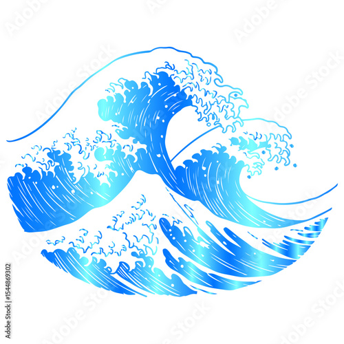 The intangible feeling of serendipity expressed as a glorious and harmonious vector wave