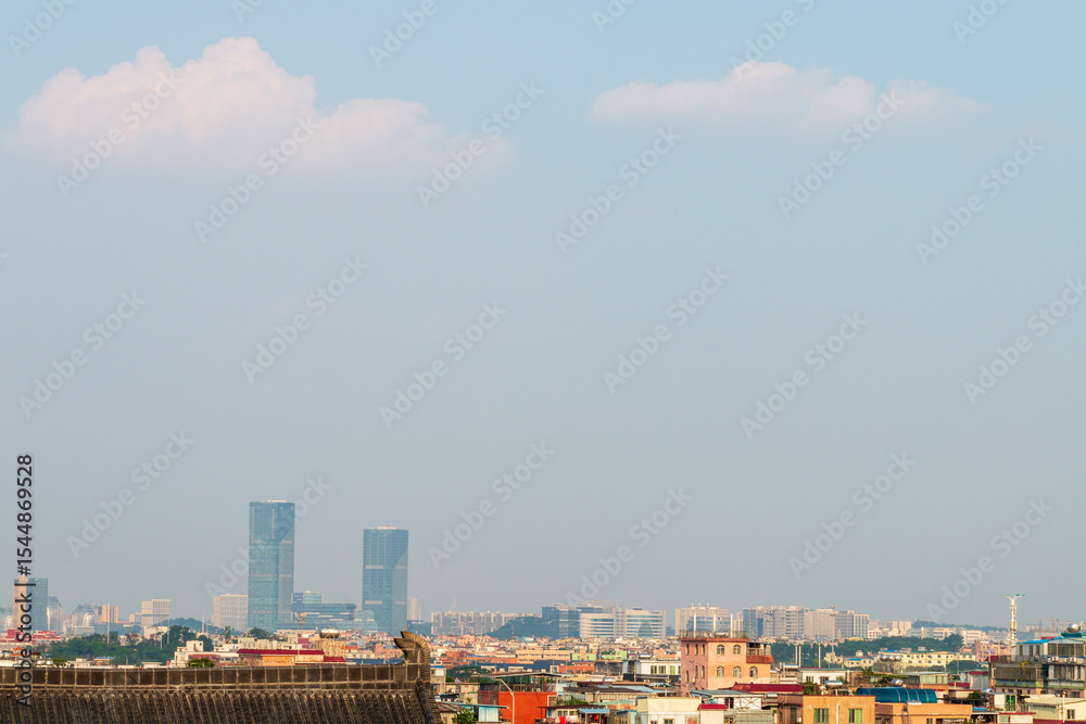 Fototapeta premium view of the city of guangzhou