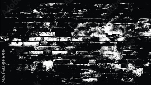 Distorted Glitch Texture: Abstract Black and White Background