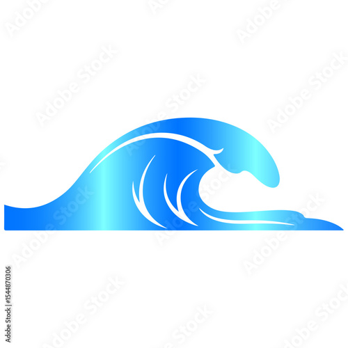 Premium gradient sea waves expressed with geometric precision using colorful, harmonious, and premium vector design
