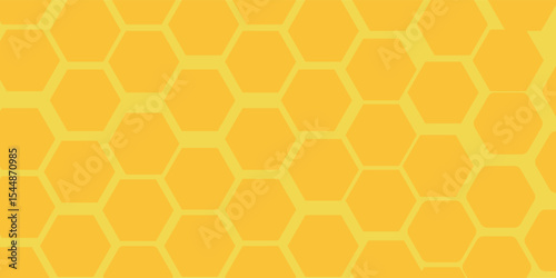 Golden honeyed comb grid texture and geometric hive hexagonal honeycombs. Gold honey hexagonal cells seamless texture. Honeycombs bright background. Vector illustration