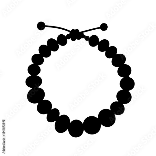 Silhouette of eco-friendly charm bracelet, sustainability and ethical jewelry