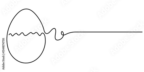 continues one line drawing of eggs in abstract shape, vector illustration design, The Easter symbol, minimalist one line art eggs, Eggs Editable Continuous Line Icon.                                  