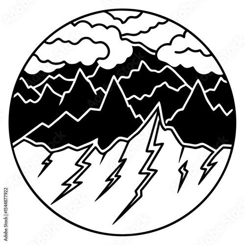 Thunder Peaks Vector Art